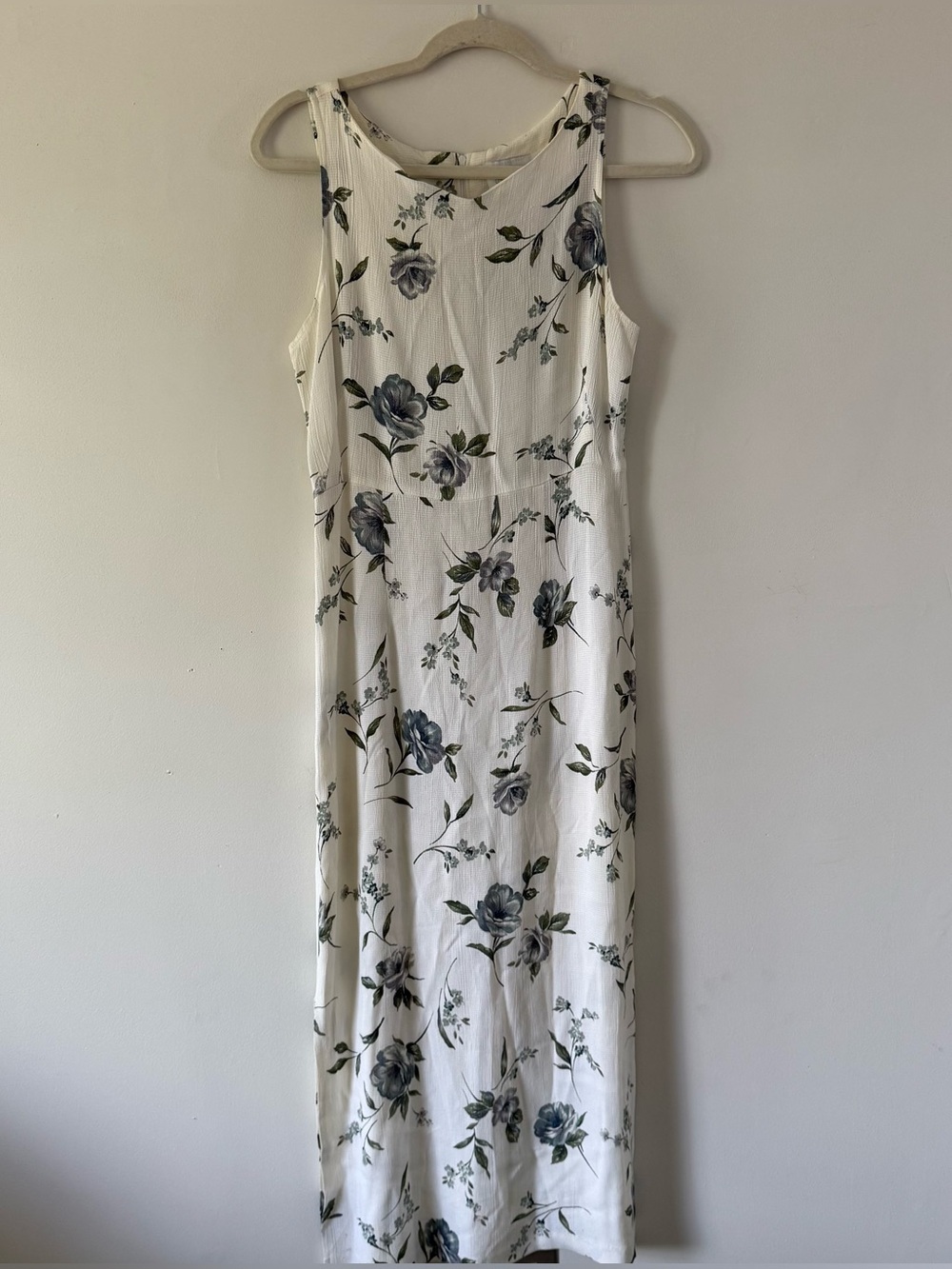 Vintage 90s Costal Floral Maxi Dress | Carolyn Bessette Minimalist Cottagecore